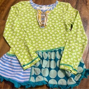 Green and Blue MJ  Long Sleeve Top